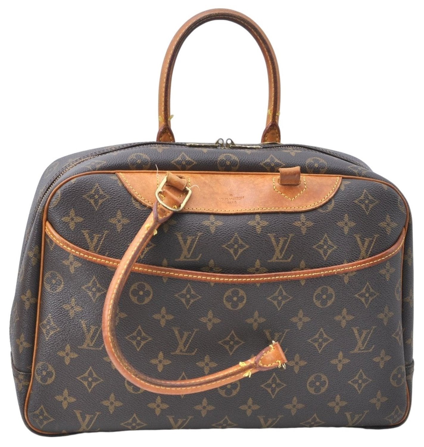 Authentic Louis Vuitton Monogram Deauville Hand Bag M47270 LV Junk 5123B