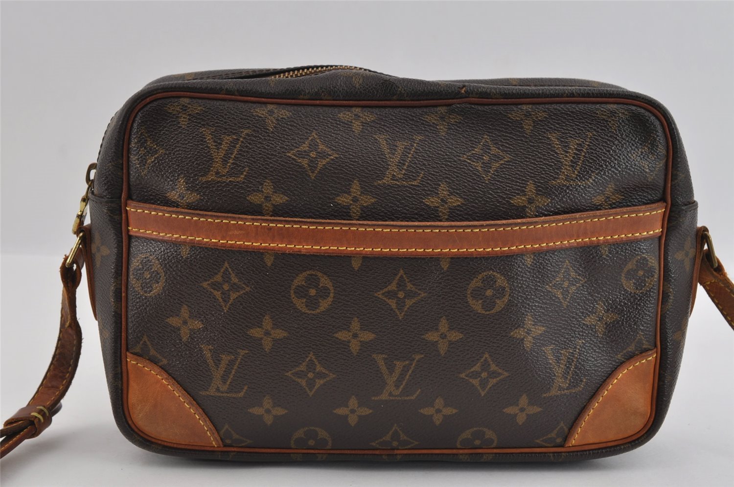 Authentic Louis Vuitton Monogram Trocadero 27 Shoulder Cross Bag M51274 LV 5123I