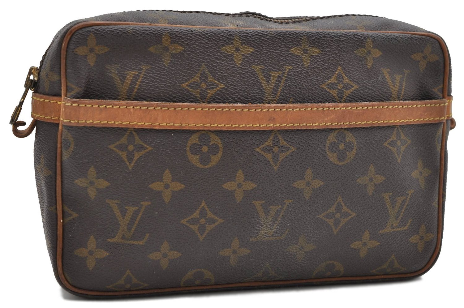 Authentic Louis Vuitton Monogram Compiegne 23 Clutch Hand Bag M51847 LV 5124D