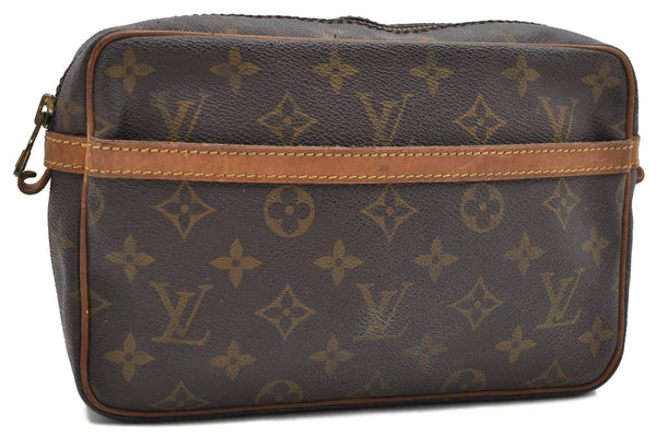 Authentic Louis Vuitton Monogram Compiegne 23 Clutch Hand Bag M51847 LV 5124D