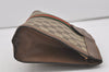 Authentic GUCCI Web Sherry Line Clutch Hand Bag Purse GG PVC Leather Brown 5124I