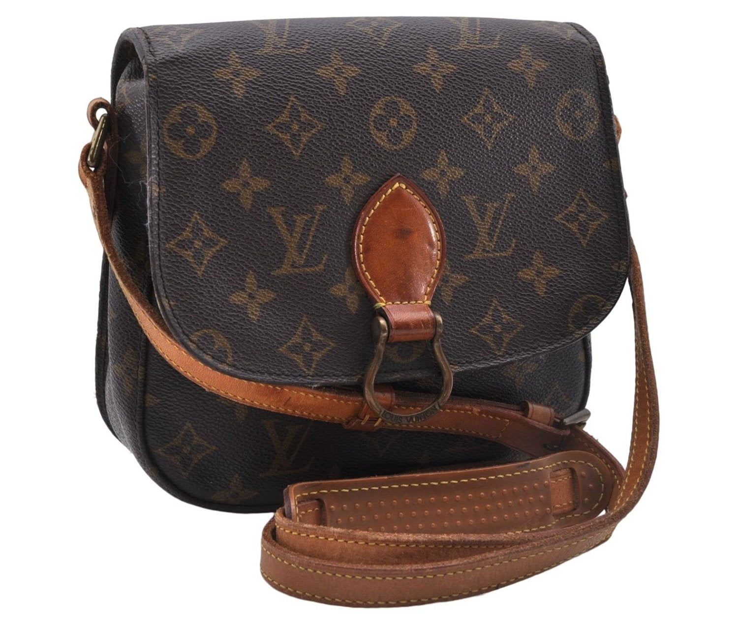Auth Louis Vuitton Monogram Saint Cloud MM Shoulder Cross Bag M51243 LV 5125D