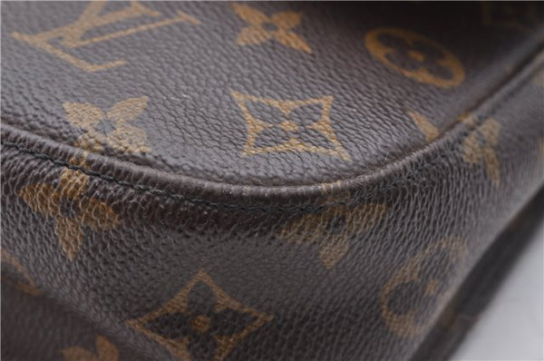 Auth Louis Vuitton Monogram Saint Cloud MM Shoulder Cross Bag M51243 LV 5125D