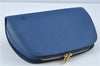 Authentic Louis Vuitton Epi Dauphine GM Cosmetic Pouch Blue M48435 LV 5126C