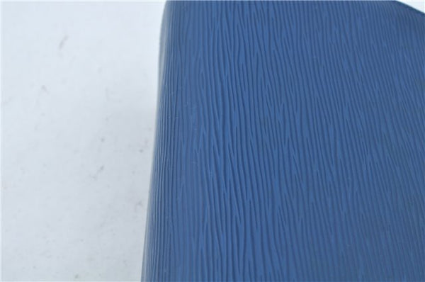 Authentic Louis Vuitton Epi Dauphine GM Cosmetic Pouch Blue M48435 LV 5126C