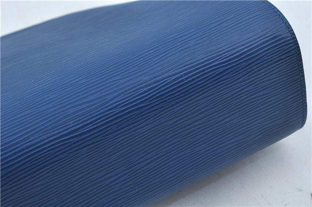 Authentic Louis Vuitton Epi Dauphine GM Cosmetic Pouch Blue M48435 LV 5126C