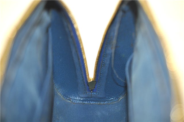 Authentic Louis Vuitton Epi Dauphine GM Cosmetic Pouch Blue M48435 LV 5126C