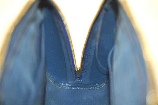 Authentic Louis Vuitton Epi Dauphine GM Cosmetic Pouch Blue M48435 LV 5126C