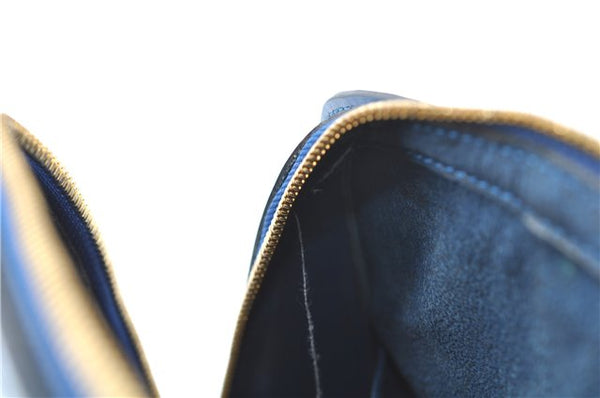 Authentic Louis Vuitton Epi Dauphine GM Cosmetic Pouch Blue M48435 LV 5126C