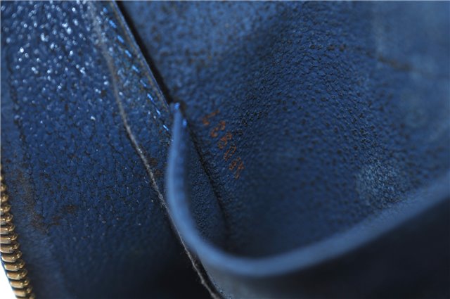 Authentic Louis Vuitton Epi Dauphine GM Cosmetic Pouch Blue M48435 LV 5126C