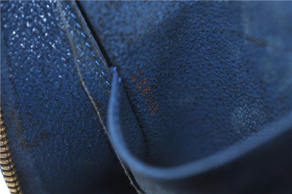 Authentic Louis Vuitton Epi Dauphine GM Cosmetic Pouch Blue M48435 LV 5126C