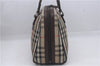 Authentic Burberrys Nova Check Canvas Shoulder Hand Bag Brown Beige 5128D