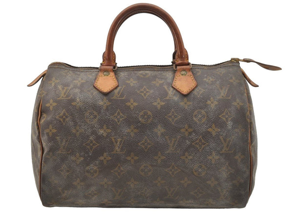 Authentic Louis Vuitton Monogram Speedy 30 Hand Boston Bag Old Model LV 5128I