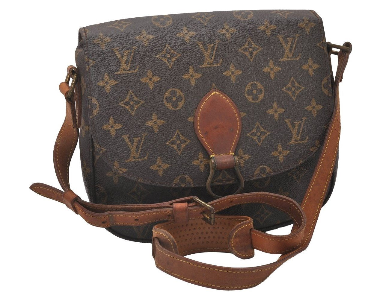 Authentic Louis Vuitton Monogram Saint Cloud GM M51242 Shoulder Cross Bag 5129I