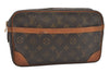 Authentic Louis Vuitton Monogram Compiegne 28 Clutch Hand Bag M51845 LV 5130I