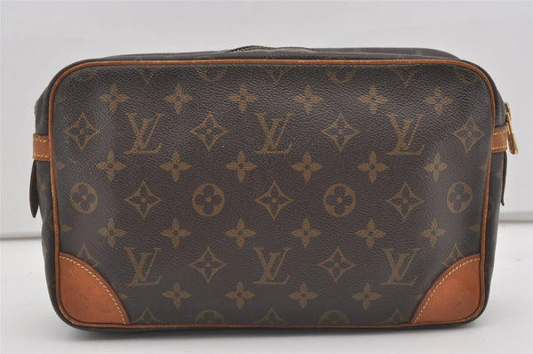 Authentic Louis Vuitton Monogram Compiegne 28 Clutch Hand Bag M51845 LV 5130I