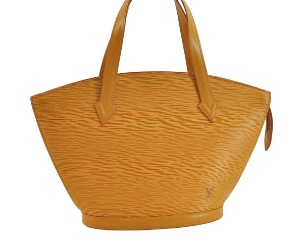 Authentic Louis Vuitton Epi Saint Jacques Hand Bag Yellow M52279 LV 5131I