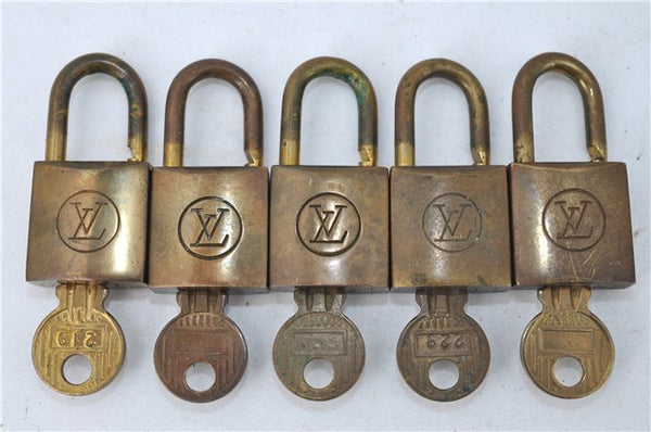 Authentic Louis Vuitton Padlock and Key 10Set Old Model LV 5132D