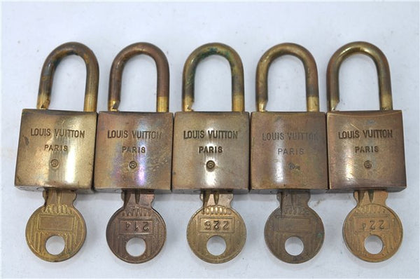 Authentic Louis Vuitton Padlock and Key 10Set Old Model LV 5132D