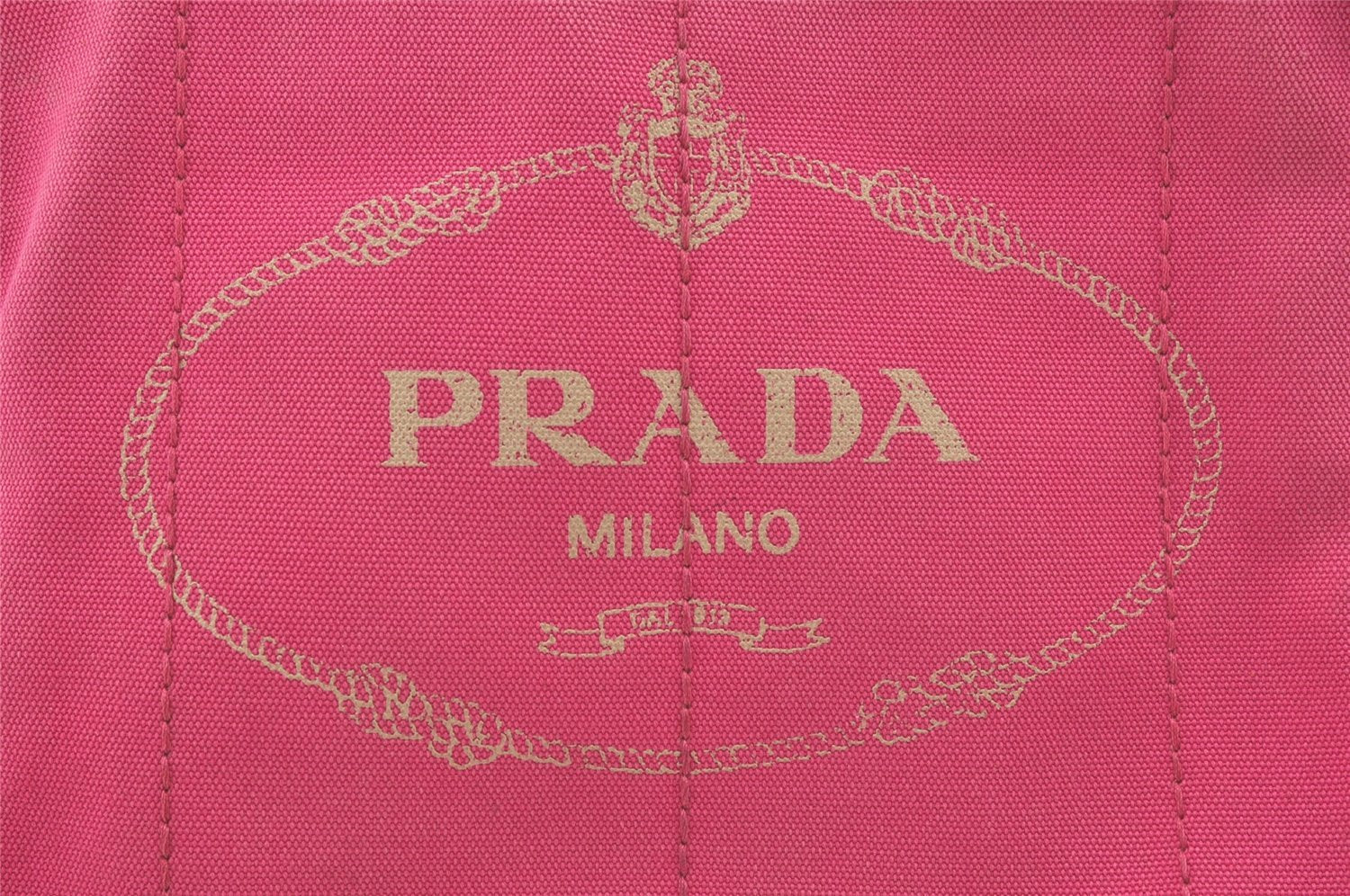 Authentic PRADA Canapa M Canvas 2Way Shoulder Crossbody Tote Hand Bag Pink 5133I