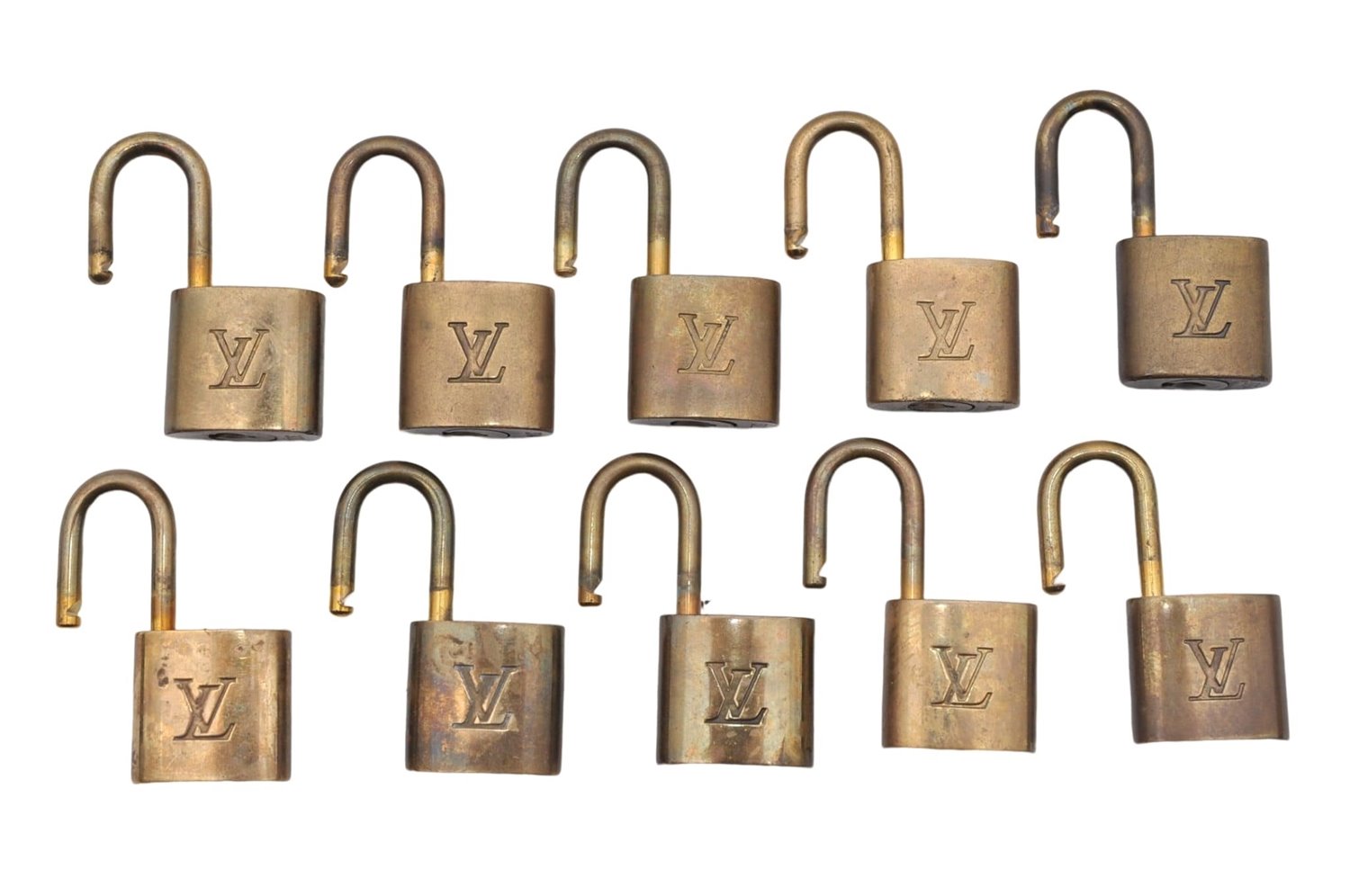 Authentic Louis Vuitton Padlock Gold 10Set LV 5134D