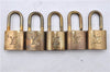 Authentic Louis Vuitton Padlock Gold 10Set LV 5134D