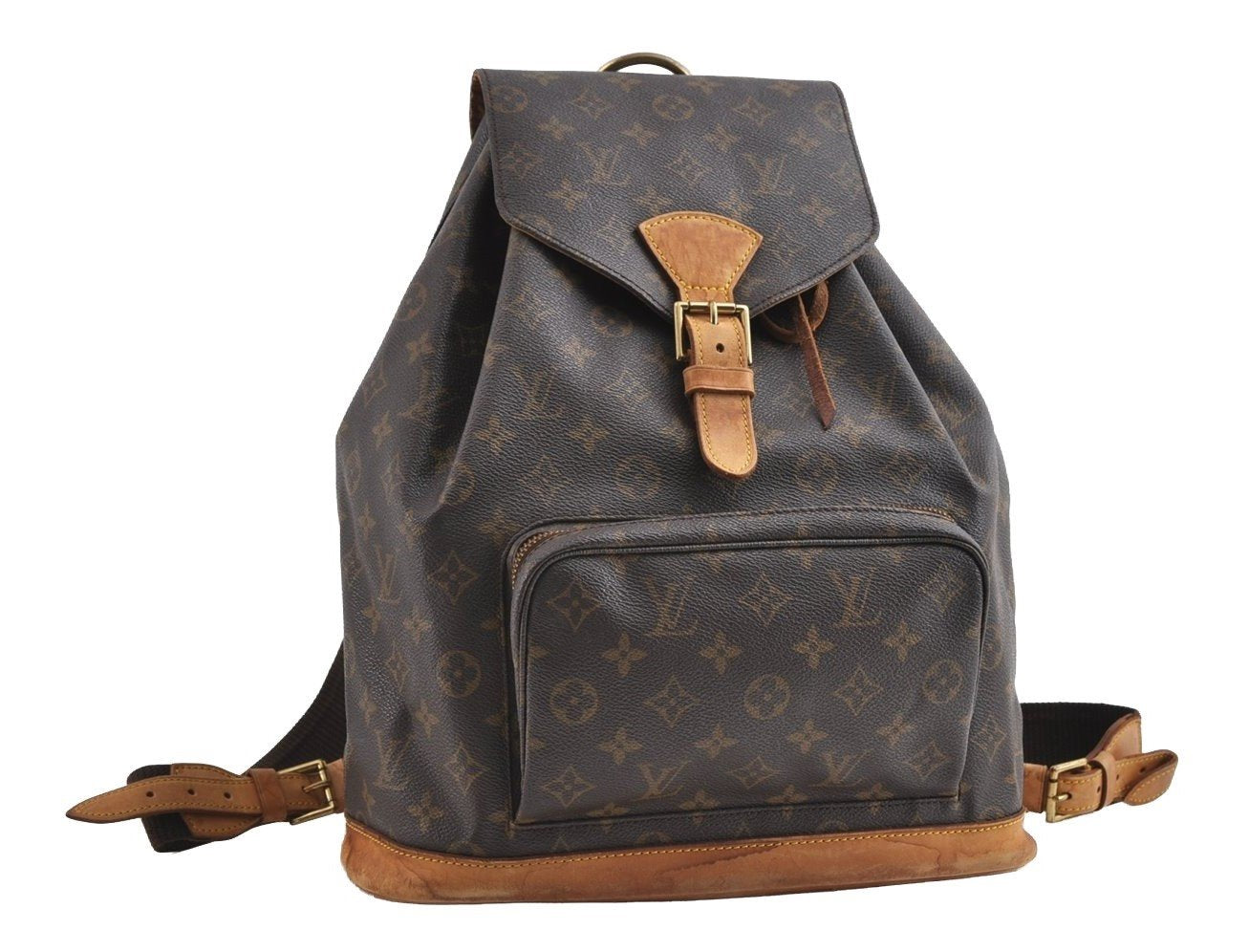 Authentic Louis Vuitton Monogram Montsouris GM Backpack M51135 LV 5134I