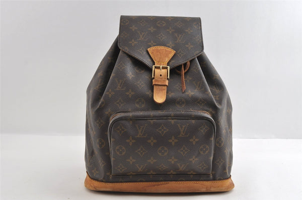 Authentic Louis Vuitton Monogram Montsouris GM Backpack M51135 LV 5134I