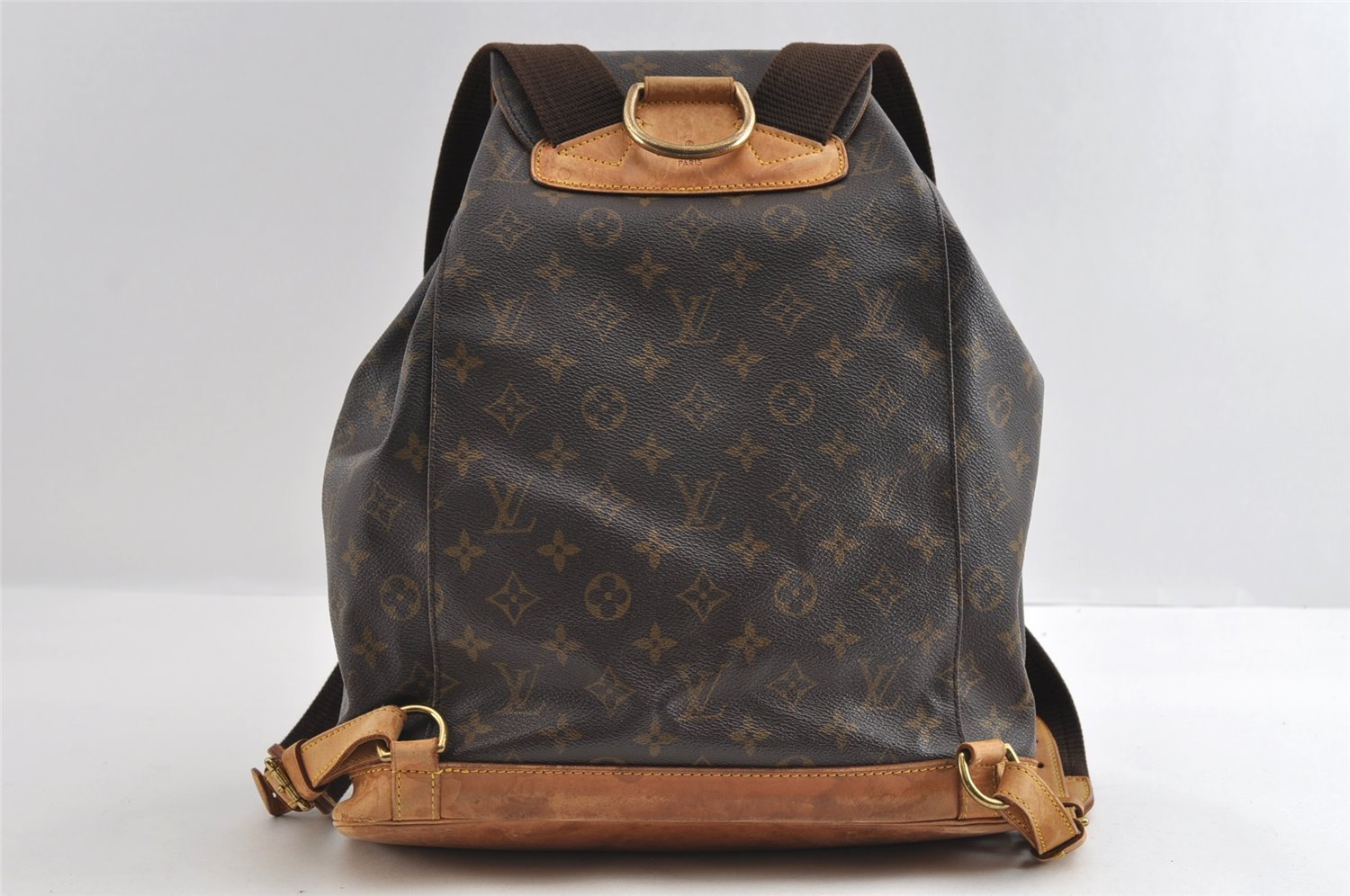 Authentic Louis Vuitton Monogram Montsouris GM Backpack M51135 LV 5134I