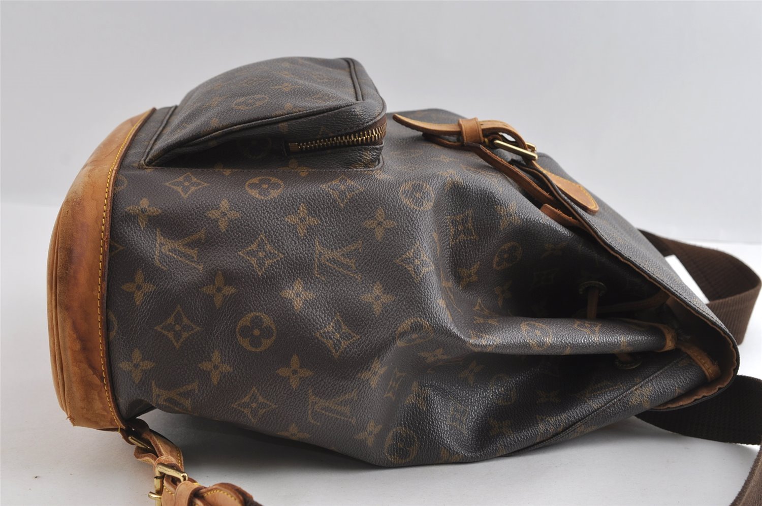 Authentic Louis Vuitton Monogram Montsouris GM Backpack M51135 LV 5134I