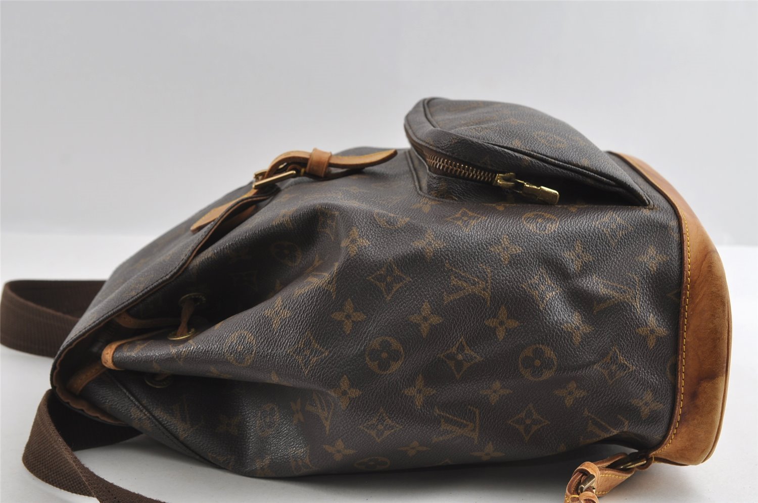 Authentic Louis Vuitton Monogram Montsouris GM Backpack M51135 LV 5134I