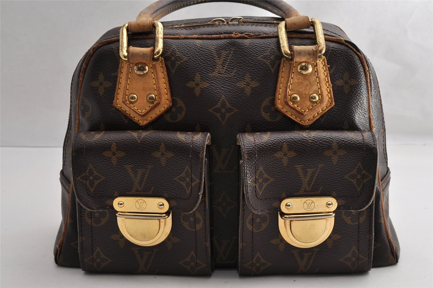 Authentic Louis Vuitton Monogram Manhattan PM Hand Bag Purse M40026 LV 5137I