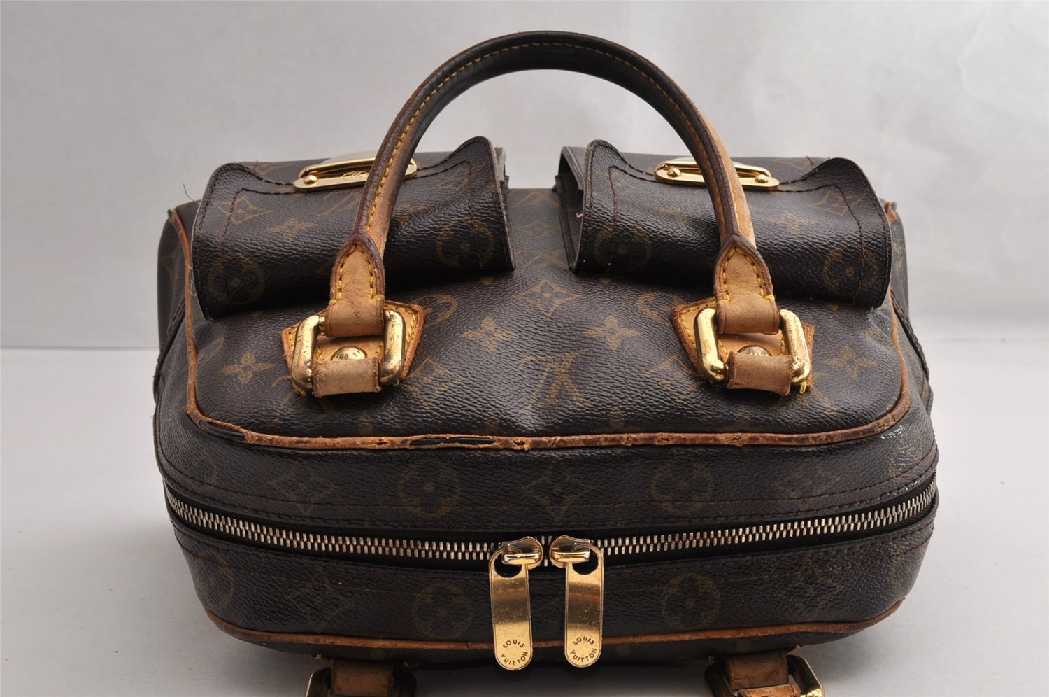 Authentic Louis Vuitton Monogram Manhattan PM Hand Bag Purse M40026 LV 5137I