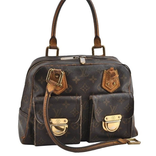 Authentic Louis Vuitton Monogram Manhattan PM Hand Bag Purse M40026 Junk 5138I