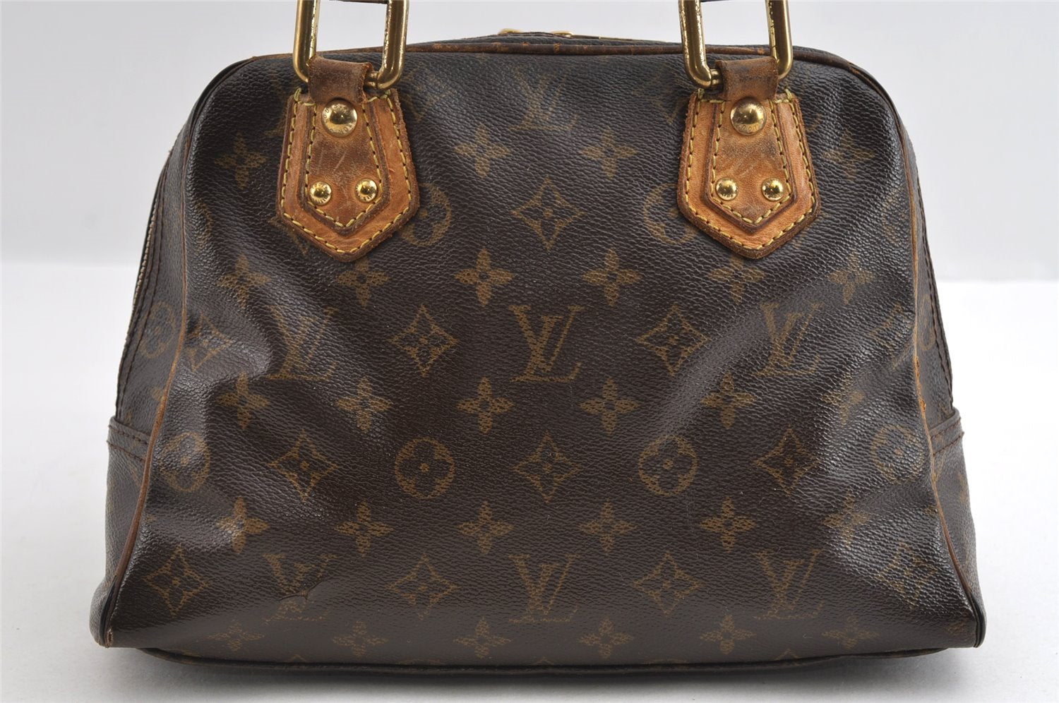 Authentic Louis Vuitton Monogram Manhattan PM Hand Bag Purse M40026 Junk 5138I