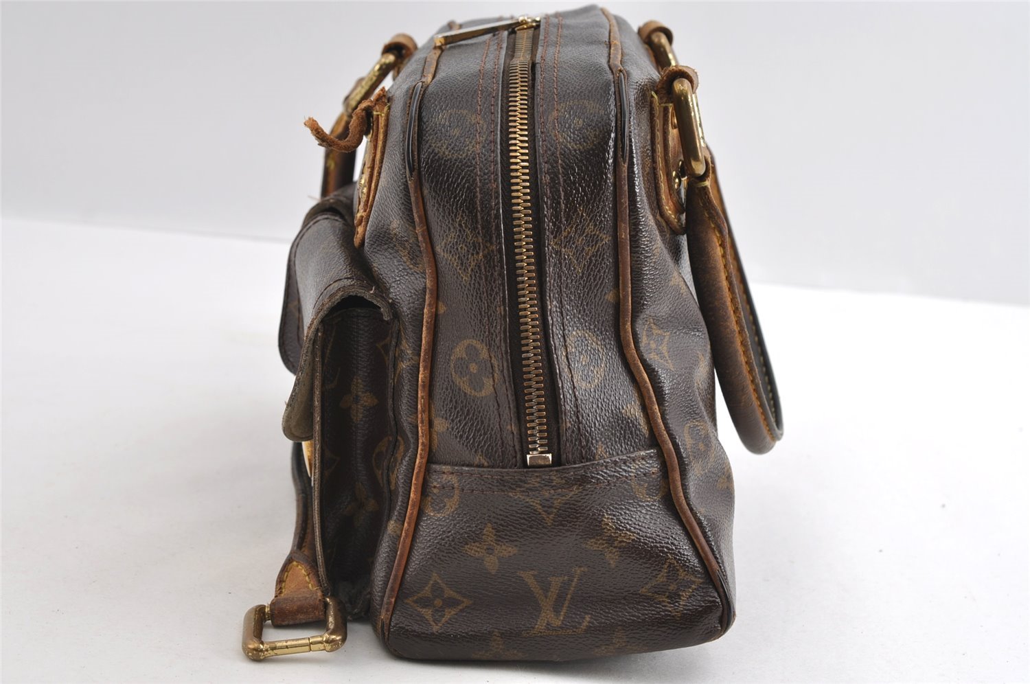 Authentic Louis Vuitton Monogram Manhattan PM Hand Bag Purse M40026 Junk 5138I