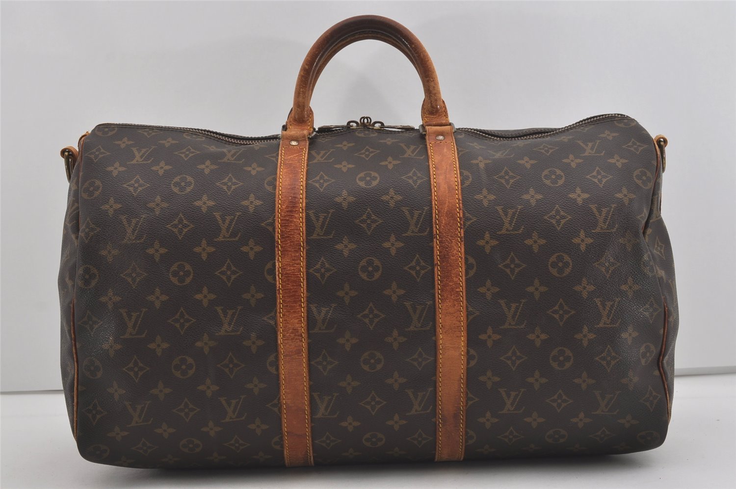Authentic Louis Vuitton Monogram Keepall Bandouliere 50 M41416 Boston Bag 5140I