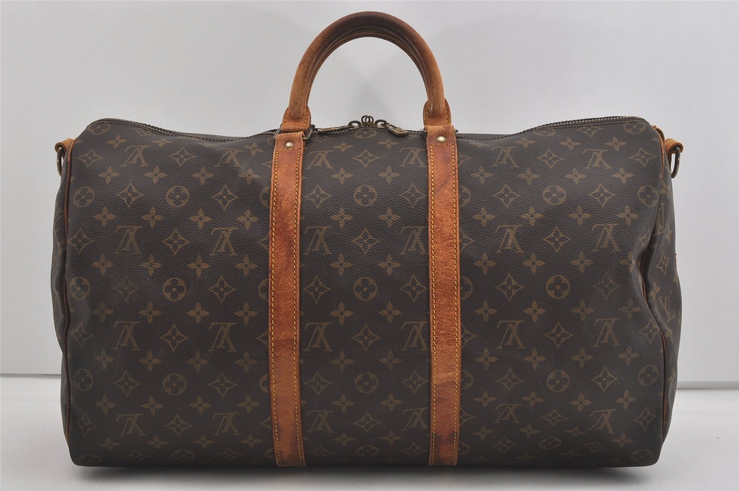 Authentic Louis Vuitton Monogram Keepall Bandouliere 50 M41416 Boston Bag 5140I