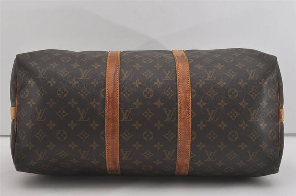 Authentic Louis Vuitton Monogram Keepall Bandouliere 50 M41416 Boston Bag 5140I