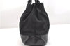 Authentic Salvatore Ferragamo Vara Shoulder Hand Bag Nylon Leather Black 5141F