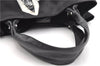 Authentic Salvatore Ferragamo Vara Shoulder Hand Bag Nylon Leather Black 5141F