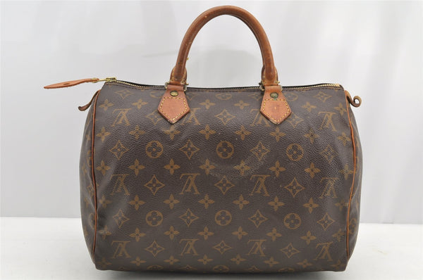 Authentic Louis Vuitton Monogram Speedy 30 Hand Boston Bag M41526 LV 5141I