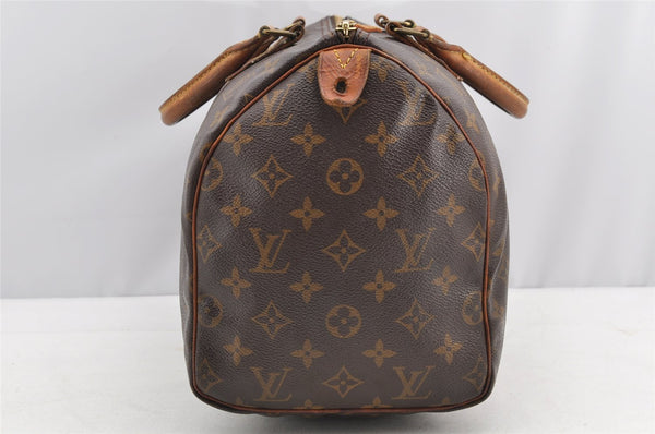 Authentic Louis Vuitton Monogram Speedy 30 Hand Boston Bag M41526 LV 5141I