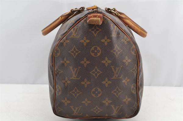 Authentic Louis Vuitton Monogram Speedy 30 Hand Boston Bag M41526 LV 5141I