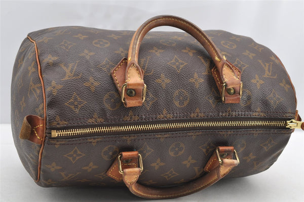 Authentic Louis Vuitton Monogram Speedy 30 Hand Boston Bag M41526 LV 5141I