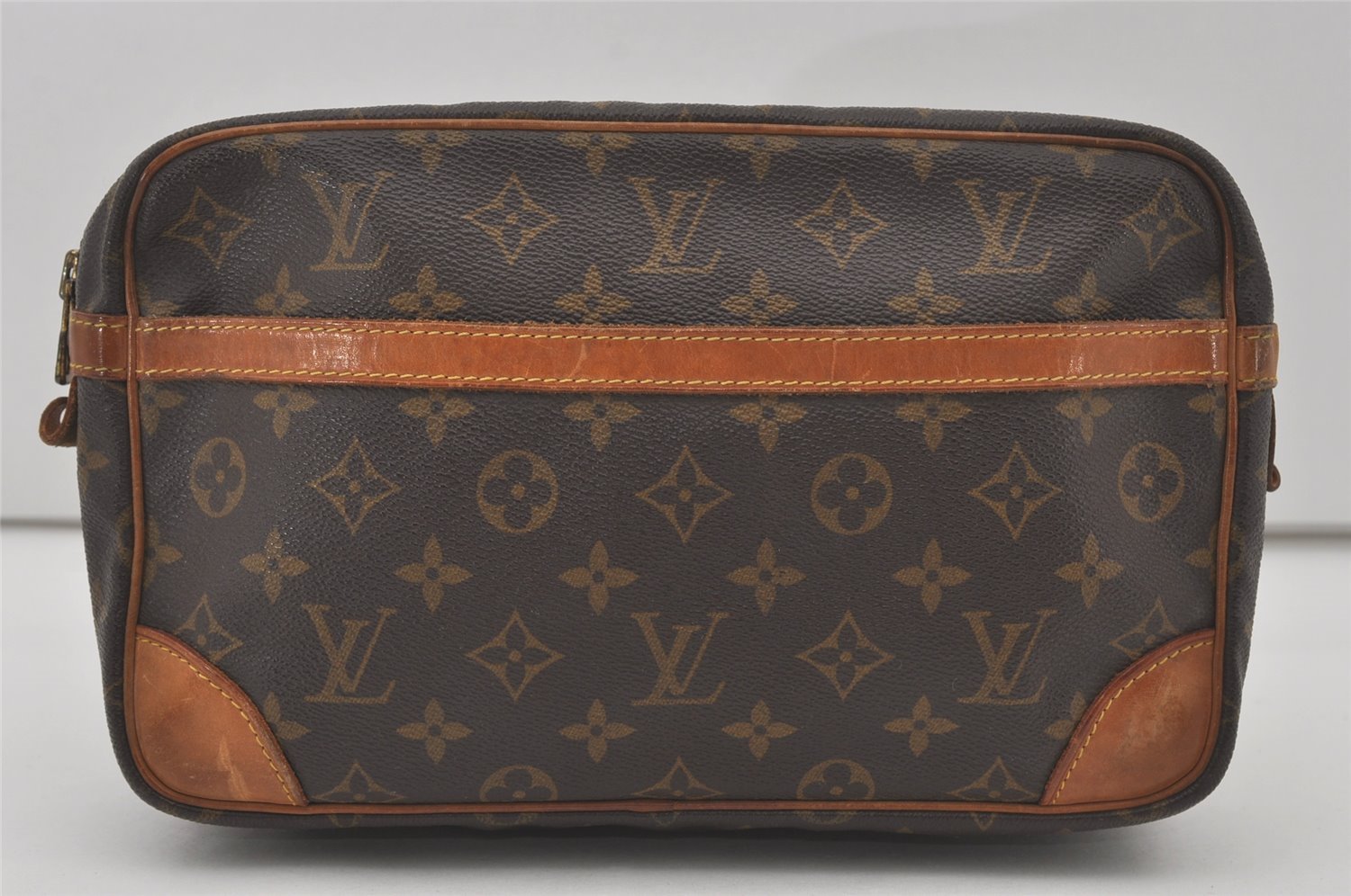 Authentic Louis Vuitton Monogram Compiegne 28 Clutch Hand Bag M51845 LV 5142I