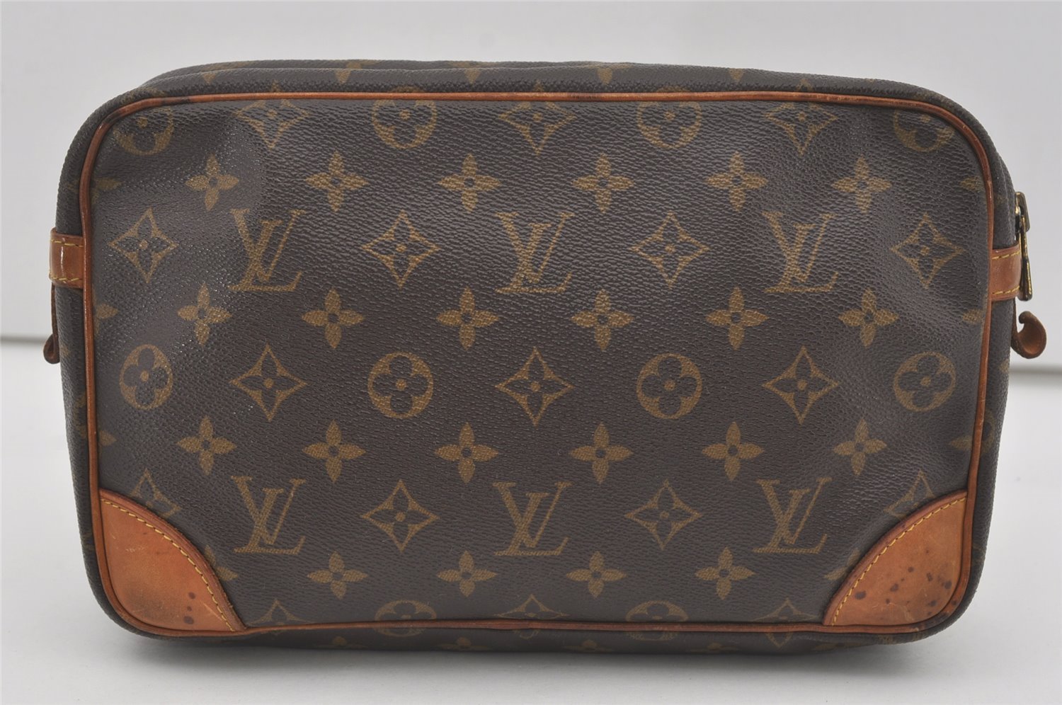 Authentic Louis Vuitton Monogram Compiegne 28 Clutch Hand Bag M51845 LV 5142I