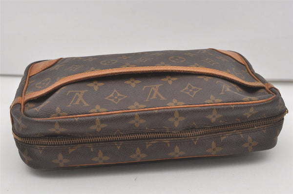 Authentic Louis Vuitton Monogram Compiegne 28 Clutch Hand Bag M51845 LV 5142I