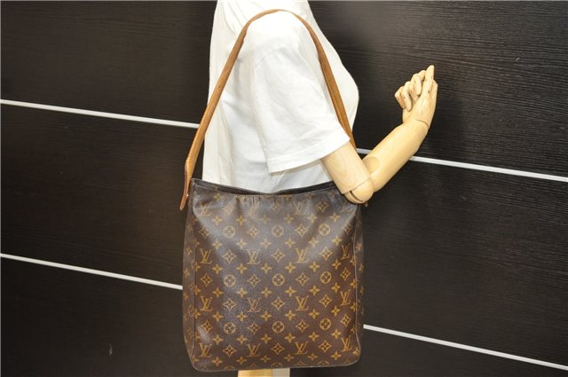 Authentic Louis Vuitton Monogram Looping GM Shoulder Bag M51145 LV 5144D