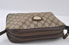 Authentic GUCCI Shoulder Cross Body Bag Purse GG PVC Leather Brown Junk 5146I